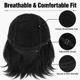 Short Black Bob Wig with Bangs for Women