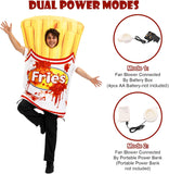 Inflatable French Fries Costume for Adults, Funny Blow Up Chip