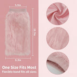 Women’s Furry Leg Warmers, Long Plush Boot Cuffs for Winter, Faux Fur Leg Covers