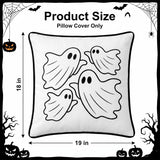 Halloween Pillow Covers 18x18 Set of 2, Single Ghost Cases
