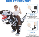 Inflatable T-Rex Costume for Kids, Funny Blow Up Ride-on Dino