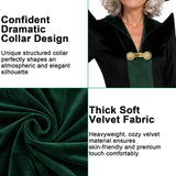 Witches Costumes for Women, 3PCS Gothic Witch Dress | Women witches costumes with pointed hat and glasses, classic black & green wizard professor cosplay gown