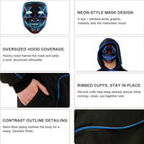 Adult Light-Up Stick Figure Halloween Costume with Mask for Halloween