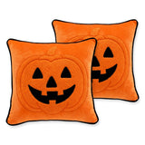 Halloween Pillow Covers 18x18 Set of 2, Pumpkin Lantern Cases