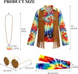Men's Retro 1960s Hippie Costume for Halloween Party