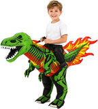 Inflatable T-Rex Costume for Kids, Funny Blow Up Ride-on Dino