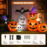 8FT Halloween Inflatable Pumpkin Outdoor Decor with LED Lights