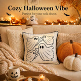 Halloween Pillow Covers 18x18 Set of 2, Single Ghost Cases