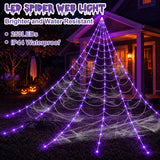 250 LED Halloween Lighted Giant Spider Web Decoration Outdoor