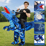 Ride-On Blue Dragon Inflatable Costume for Adults