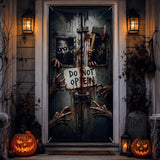 Halloween Door Cover, 73 * 36 inch Spooky Bloody Zombie