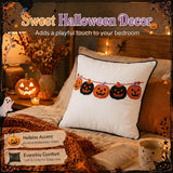 Halloween Pillow Covers 18x18 Set of 2, Pumpkin Garland Cases
