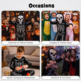 Kids Skeleton Costume for Girls & Boys - 3D Hooded Animal Jumpsuit Costume for Halloween Party