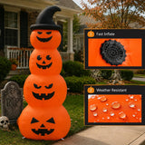 8FT Halloween Inflatable Stacked Pumpkins Outdoor Party Decor