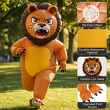 Inflatable Lion Costume for Adults, Halloween Funny Blow Up