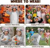 Kids Mouse Costume for Girls & Boys - 3D Hooded Jumpsuit Costume Set for Halloween Party
