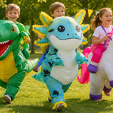 Inflatable Axolotl Costume Kids, Funny Ride-on Blow Up Outfit