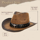 Cowboy Hat with Hat Band for Women Men