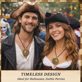 Pirate Coin Necklace Halloween Costume Accessory for Adults