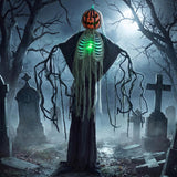 67" Halloween Decor Outdoor Animatronic Pumpkin Phantom Prop