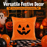 Halloween Pillow Covers 18x18 Set of 2, Pumpkin Lantern Cases