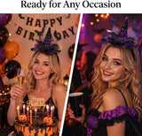 Witch Hat Headband for Women, Halloween Costume Accessory