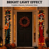 Lighted Halloween Porch Sign Banners,Dia De Los Muertos Decor