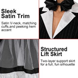 Women's Black Pinstripe Blazer Mini Dress Halloween Costume Set for Gothic Cosplay Party