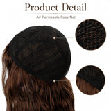 Brown Hippie Wig and Beard Set, 70s Costume Hair for Men