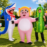 Pink Pig Inflatable Costume for Adults
