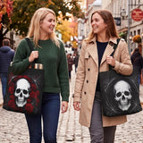 Halloween Skull Tote Bag, Trick or Treat Bag for Parties