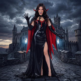 Gothic Vampire Costume Women With Cape