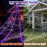 250 LED Halloween Lighted Giant Spider Web Decoration Outdoor