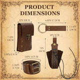Pirate Belt Set for Adults with Pouch and Bottle Holder