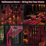6-Pack Pink Creepy Cloth, Halloween Gauze Spider Web Decor