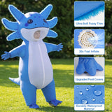 Inflatable Axolotl Costume for Kids, Blow Up Halloween Outfit