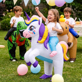 Inflatable Unicorn Costume for Kids, Funny Ride-on Blow Up