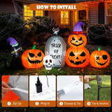 8FT Halloween Inflatable Pumpkin Outdoor Decor with LED Lights
