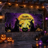 Halloween Garage Door Cover, Witch Cauldron Banner, 7 x 16 Ft