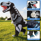 Inflatable Skeleton Dinosaur Costume for Kids, Funny Blow Up T-Rex Costumes for Halloween Cosplay Parties