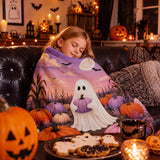 Ghost Blanket, Cute Pastel Halloween Blanket