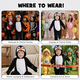 Toddler Penguin Onesie Costume for Halloween with 3D Hood and Tail