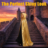 Halloween Gold Hooded Costume Cloak