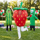 Inflatable Strawberry Costume for Adults, Halloween Blow Up