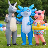 Inflatable Axolotl Costume for Adults Funny Blow Up Party Suit
