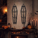 2-Piece Halloween Coffin Cage Skeleton Hanging Decorations
