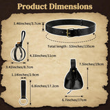 Pirate Belt Set for Adults with Pouch and Bottle Holder