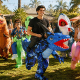 Ride-On Blue Dragon Inflatable Costume for Adults
