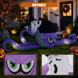 10FT Halloween Inflatable Outdoor Decorations, Blow Up Purple Octopus Ghost with Built-in Bright LEDs, Yard Lawn Garden Party Decor