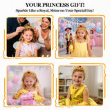 Yellow Princess Dress-Up Accessories Set for Girls (3-8 Years)